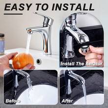 3 Piecesanti-Splash Faucet With Foaming Device And Spray Head - Made Of Plastic/Metal, Suitable For Kitchen And Bathroom Sinks. Easy To Install As A DIY Sink Modification Accessory, Ideal For Homes, Bars, And Shower Rooms. - A - View 6