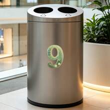1件 0-9數字垃圾桶貼紙，適用於門牌號碼、禮品盒號碼，各種場合，桌子、玻璃、塑膠、瓶子、杯子、飲料瓶貼紙，垃圾桶編號 - 數位貼紙 - 查看 5