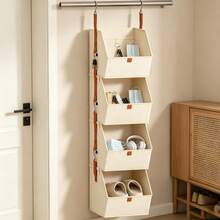 4-In-1 Modular Hanging Closet Organizer With Zipper Baskets, Perfect For Closet Organizers And Storage, Supporting Flexible Organization And Storage In Bedrooms, RVs & Small Spaces - View 4