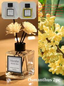 1pc/2pcs 50ml Home Fragrance Oil Set, Osmanthus, Jasmine, White Peach, White Tea, Gardenia Scents, Long-Lasting And Fresh, Suitable For Bathroom, Living Room, Bedroom (Random Quantity Of Fragrance Sticks/Decorative Flowers) - 多款香型 - 查看 18