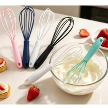 Colorful Mini Silicone Egg Beater Home Manual Cream Egg Mixer Kitchen Baking Tool - Multicolor - View 1