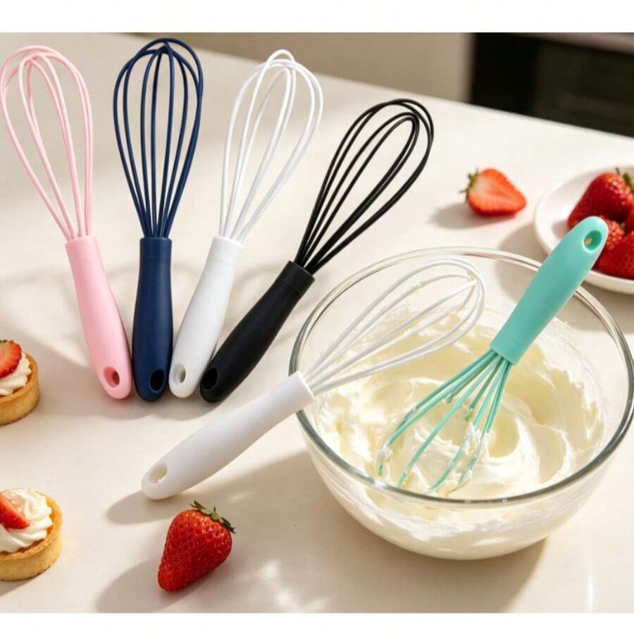 Colorful Mini Silicone Egg Beater Home Manual Cream Egg Mixer Kitchen Baking Tool - Multicolor - View 1