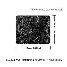 Alfombrilla de ratón grande con diseño de terreno abstracto, alfombrilla de ratón para juegos XL de color negro con bordes cosidos, tapete de escritorio lavable, alfombrilla de teclado de computadora de goma natural con base de goma antideslizante, tapete de escritorio, tapete de escritorio de estudio - Ver 15