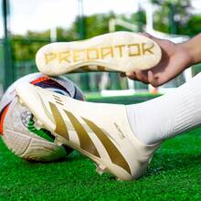 Sepatu Sepak Bola Baru Direkomendasikan Untuk Pertandingan dan Latihan, Sol Rendah dengan Paku Panjang, Tahan Aus, Anti Selip, Cengkeraman Kuat, Unisex Dewasa - Emas - View 5