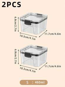 1pc Airtight Grain Jar, Transparent Plastic Container Box For Kitchen Storage Of Grains, Snacks, Tea, Not Dishwasher Friendly - Clear - View 13
