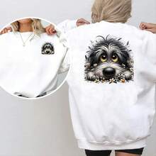 1pc/2pcs/3pcs Daisy Pattern Small Dog Pattern Heat Transfer Stickers, DIY Iron-On Patches, Durable Plastic, T-Shirt Making, Pillow Decoration, Multi-Color, Durable, Washable Plastic DIY Stickers, Suitable For Backpacks, Cushions, Pants, Sofa Covers, Waterproof And Fade-Resistant - T-Shirt Printing Stickers - Multicolor - View 4