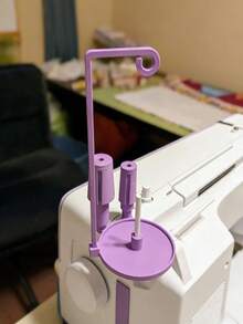 Guía de hilo para máquina de coser, soporte para un solo carrete, estante estable para carretes de máquina de coser, asegura una alimentación de hilo suave, organizador de almacenamiento de carretes para costura y bordado en el hogar, accesorios de almacenamiento de costura - Multicolor - Ver 6