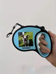 Customizable Retractable Dog Leash With Personalized Name And Photo, Customized Pet Gift, Personalized Dog Walking Accessory, Durable ABS Material, Anti-Tangle, Suitable For Small Dogs, Medium Dogs And Cats, Bright Colors, Customized Personalized Gift For Pet Lovers - Multicolor - View 6