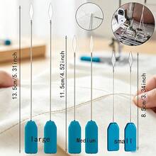 1/3pcs Sewing Machine Threader Set, Stainless Steel Material, High Precision Fast Threading Tool, Large/Medium/Small Size Optional, Suitable For Multiple Sewing Machine Models, Easy To Use, Durable, Includes Thread Guide - Multicolor - View 9