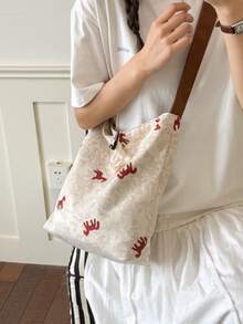 BAILEE A Stylish, Casual, Shoulder Bag Featuring Unique Animal Patterns With Horn Buckles. Great For Clothing Combinations And As A Gift Option. - Multicolor - View 4