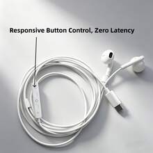 相容 iPhone 有線耳機，USB Type C 與 3.5mm 圓孔插頭有線耳機，適用於 iPhone、筆記型電腦、PC，清晰通話音樂音訊耳機 - 查看 5