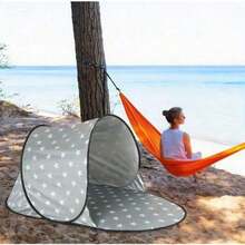 Single Pack Ready-To-Use Beach Tent - UV Protection Sunshade, Lightweight Beach Canopy, Outdoor Adventure UV Protection Sunshade - 30 Second Quick Setup - Family Beach Essential - Music Festival Camping Gear - Backyard Shade - Sports Event Shade - Emergency Sun Protection Convenient - Multicolor - View 2