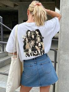 Stylish Summer Top For Women: A T-Shirt Featuring The Image Of The Female Group Katseye. - 白色 - 查看 2