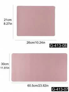 Tapete de mesa para uñas rosa claro, cuero PU suave e impermeable, tapete de escritorio de estudio, almohadilla plegable para apoyar el brazo en la mesa de uñas, tapete de mesa para uñas, adecuado para salón de manicura y uso doméstico. - Rosa vieja - Ver 8