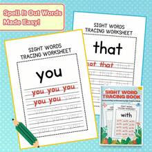 Libro de Práctica de Escritura de Vocabulario Visual - Trazar, Repetir y Construir Confianza en la Lectura de Regreso a la Escuela - Práctica sistemática de palabras de alta frecuencia - Ver 6