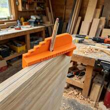 1pc Orange Woodworking Center Locator, Suitable For Board Center Line Marking And Drilling Positioning - Orange 1pc - View 4