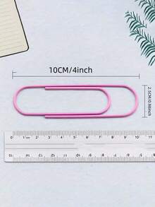 12/10/6/1pc 4-Inch Colorful Coated Large Paper Clips, Suitable For Office And Home Document Organization, Back To School Supplies - Multiple Styles - View 4