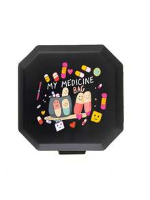 「My Medicine Bag」藥丸印花女款拉鍊空藥袋,極簡大容量手提收納袋,便攜藥盒急救包,家用空藥袋,多功能旅行便攜收納袋,手提多隔層設計,適合返校、宿舍、居家、工作、戶外旅行、出差等,生日、節日、教師節禮物,醫學生、老師禮物,生存工具包,多功能布製醫療包(多款可選) - 彩色 - 查看 18
