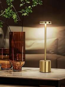 1 pieza Lámpara de escritorio LED táctil, 3 modos de color ajustables, recargable por USB, luz de lectura portátil con protección ocular, adecuada para oficina, estudio, mesita de noche, bar, sala de estar y mesa de comedor, decoración de habitación, decoración de dormitorio, luz LED - Varios estilos - Ver 9
