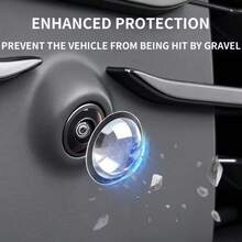 2pcs High Definition Scratch-Resistant Wear-Resistant Adhesive-Backed Non-Destructive Installation Car Camera Protective Cover, Dash Cam Reverse Camera Lens Protector, 360° Panoramic Image Protection, Dust-Proof And Collision-Proof - 2-pack - View 3