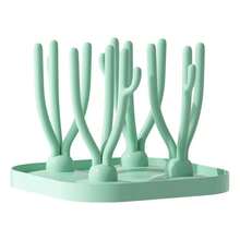 Baby Bottle Drying Rack - Bottle Drying Stand | Tree-Shaped Design Bottle Drying Tray | Upright Bottle Drying Station, Concave Large Base Plate, Gray, Creative Baby Bottle Draining Rack Tree-Shaped Bottle Drying Rack Baby Bottle Storage Dust-Proof Organizer Shelf, - Multicolor - View 12