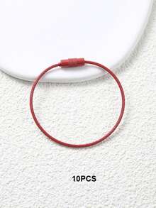 10pcs Candy Color Steel Wire Rings, DIY Keychain Jewelry Accessories, Sweet Ins Style Key Ring Pendant Buckle, Suitable For Girls - Colored Steel Wire Rings - View 9