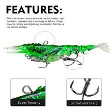 PRO BEROS Proberos 1件 10.3cm/11.2g 多節軟蝦擬餌,附鋒利三叉鉤,仿生淡水海水釣魚誘餌 - 蝴蝶型 - 查看 4