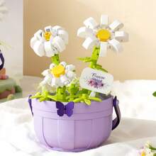 Serie de Bloques de Construcción Mini Realistas de Micropartículas de Plantas en Maceta y Flores, Material ABS, Juego de Bloques de Construcción Creativo para Niños. Pequeño Regalo de Recompensa para el Aula. Juguete Educativo DIY de Ensamblaje Manual, Regalo de Moda para Cumpleaños/Festividades Principales. Serie de Gran - Multicolor - Ver 14