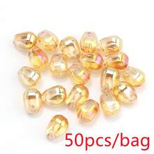 50入/包 6*9mm 玻璃光滑水滴小吊墜 DIY 珠寶配件 耳環項鍊吊飾 車掛飾 花藝編織 - 6*9mm光面水滴(50顆) - 查看 27