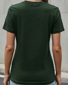 Women T-Shirts - Army Green - View 3