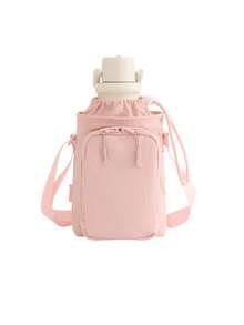 Outdoor Water Bottle Holder With Adjustable Strap Multiple Compartments Unisex Water Bottle Bag With Phone Pocket Water Bottle Pouch Pocket Water Bottle Carrier Bag For Walking Hiking Camp Cycling Travel Essentials Accessories Back To School Supplies - Multicolor - View 12