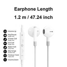相容 iPhone 有線耳機，USB Type C 與 3.5mm 圓孔插頭有線耳機，適用於 iPhone、筆記型電腦、PC，清晰通話音樂音訊耳機 - 查看 3