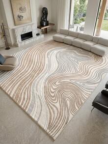 1pc Multi-Color Streamlined Mountain Living Room Rug, Suitable For Kitchen, Dining Room, Bedroom, Room Holiday Decor, Indoor/Outdoor, Office, Lobby, Anti-Slip Doormat, Bathroom Rug, Hallway, Study Gaming Area Rug - Multicolor - View 3