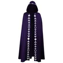 Medieval Renaissance Style Five-Color Large Hooded Cloak, Halloween Priest Cloak, Retro Style - Medieval Printed Cloak Green - View 7