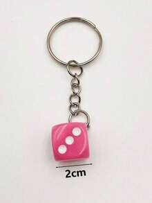 1/5/10pcs Vibrant Resin Dice Keychain, Cute Bag & Phone Charm, Practical Party Favor, Exquisite Holiday Gift For Friends And Family - Upgraded Version - View 3