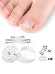 12pcs Ingrown Toenail Correction Kit, Nail Correction Clips, Ingrown Toenail, Curved , Toenail Traction Correction Patches, Nail Clips, Foot Care Tools, Reusable - Multicolor - View 10