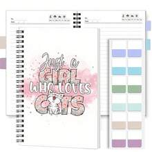 1 Set 2D Anime-Stil Spiralnotizbuch mit Index-Aufkleber-Set, frisches und süßes Anime-Mädchen-Bild, super auffällig! Perfekt für den Schulanfang, tägliche Arbeitsaufzeichnungen, Lernnotizen-Organisation, Journaling, Planung, Abschlussgeschenke, Geburtstagsgeschenke, praktische und schöne Memo-Funktion! - Mehrfarbig - Übersicht 15