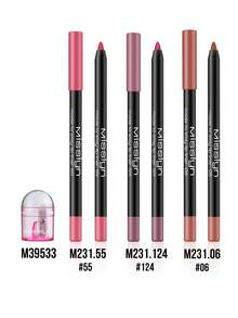 MISSLYN 3pcs Set Pensil Bibir Tahan Lama, Set Pensil Bibir Tahan Air, Pigmen Tinggi, Aplikasi Halus, Anti Luntur, Set Kontur Bibir Warna Kaya, Riasan Bibir, Riasan Pesta, Riasan Y2K, Hadiah Hari Valentine - Warna 55+124+06 - View 8