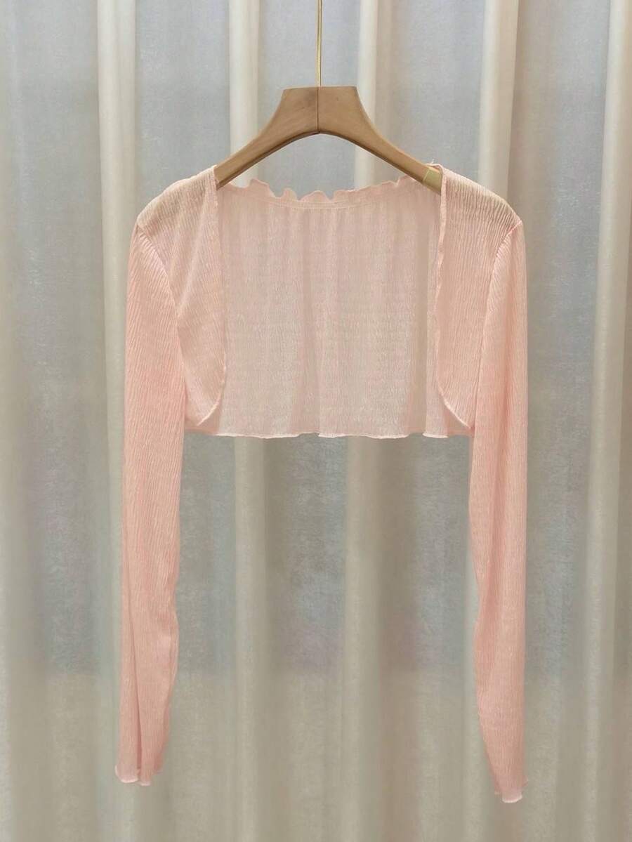 1PC 2026 Women's Summer Sun Protection Shawl Cover Up, Short Ice Silk Air Conditioning Cover-Up, Thin Camisole Vest, Versatile Layering Piece - Multicolor - View 1