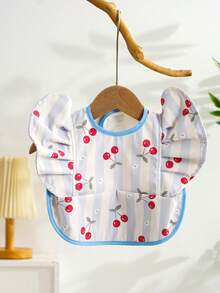 1pc Toddler PU Feeding Bib Easy To Clean Toddler Wearable Apron - Multicolor - View 1