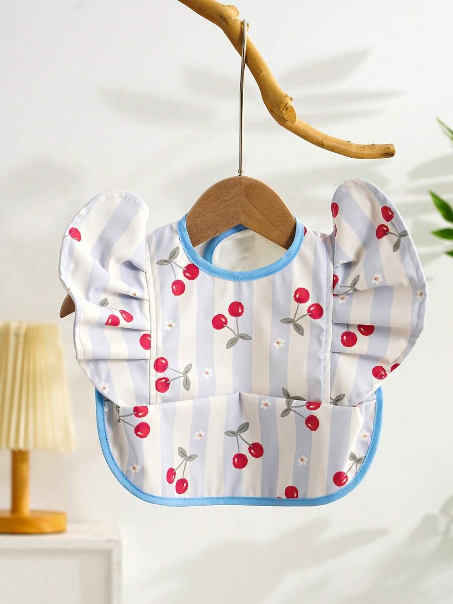 1pc Toddler PU Feeding Bib Easy To Clean Toddler Wearable Apron - Multicolor - View 1