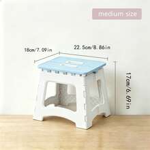 Enlarged Size Household Folding Step Stool - (1pc) Non-Slip Surface Step Stool, Multiple Sizes Available, Load Capacity Up To 310 LBS - Sturdy & Lightweight ABS Plastic Folding Step Stool, Suitable For Kitchen, Bedroom, Bathroom And Living Room - Blue - View 8