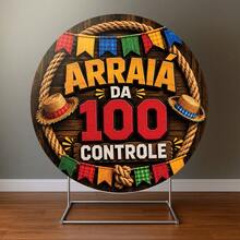 Round Party Backdrop, Easy To Put On, 1.50m, For June Festivals And Arraiás (Brazilian June Festival). - FJN172 - 查看 2
