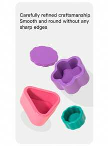 1 Set Fishing & Scooping Matching Box, Colorful Geometric Layered Stacking Blocks, Natural Wood Montessori Early Education Color & Shape Recognition Toy For Kids - Multicolor - View 8