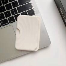 Apple Silicone Wave Card Holder Magnetic Magsafe Card Slot Solid Color Liquid Silicone Back Sticker Shockproof Card Holder - Multicolor - View 7