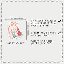 50 miếng nhãn dán trang trí Guka phong cách sáng tạo doodle nhỏ dễ thương để DIY ốp điện thoại và hành lý - 50 chi tiết nhỏ dễ thương - Xem 2