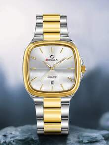 GUSALAI Men's Fashion Square Quartz Watch, Unisex, Multiple Colors Available, Suitable For Daily Wear, Valentine's Day Gift, Birthday Gift Choice - one-size - View 6