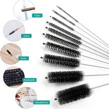 10pcs/Set Water Bottle Brush Set - Metal Straw Cleaner - Stainless Steel Extra Long Brush, Cleaning Small Brush Ultra-Fine Stainless Steel Extended Soft Bristle Test Tube Brush, Industrial Cleaning Small Brush Tool, Used For Cleaning Reusable Straws, Water Bottles And Pipes, Home Decor, Home Supplies, Household Essentials, Gift For Women, Gift For Men, Gift For Mother, Gift For Father, Gift For Grandfather, Gift For Grandmother - Multimodal - View 6