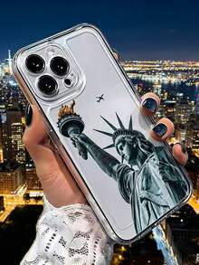 1 pieza Funda de teléfono TPU con cobertura completa anti-caída IMD con diseño de la Estatua de la Libertad compatible con Apple 11 Pro Max/12 Pro Max/13 Pro Max/14 Pro Max/15 Pro Max/16 Pro Max/17 Pro Max - Multicolor - Ver 6