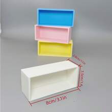 Estantería de almacenamiento para exhibición de casas en miniatura, gabinete modular DIY de combinación libre, cajas rectangulares apilables de colores, adorno de decoración interior - Multicolor - Ver 4